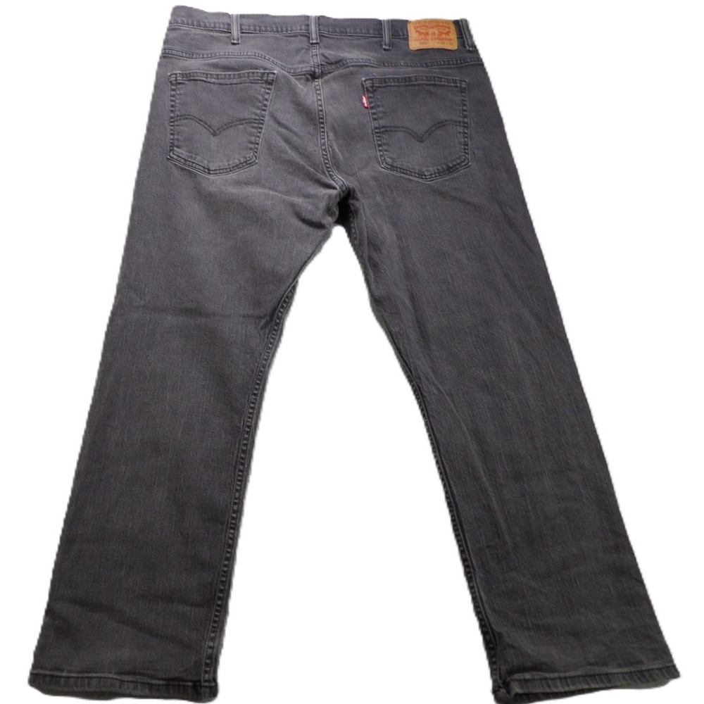 Levi's 569 Jeans Men 38x30 Loose Straight Gray Cotton Stretch Denim Pants Retro